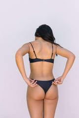 LANEI BRACUP BIKINI TOP - BLACK - sustainable bikini - OCEANCHILD