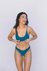IRIS BOW BIKINI TOP - PETROL_ oceanchild-swim.myshopify.com