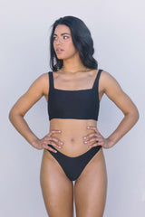 AURORA CURVE BIKINI BOTTOM - BLACK  OCEANCHILD