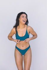 IRIS BOW BIKINI TOP - PETROL OCEANCHILD