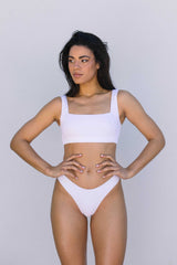 KAUI BANDEAU BIKINI TOP - WHITE - sustainable bikini - OCEANCHILD