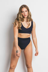 BENICE HIGH WAIST BIKINIHOSE MIT BUND – TIEFSEE